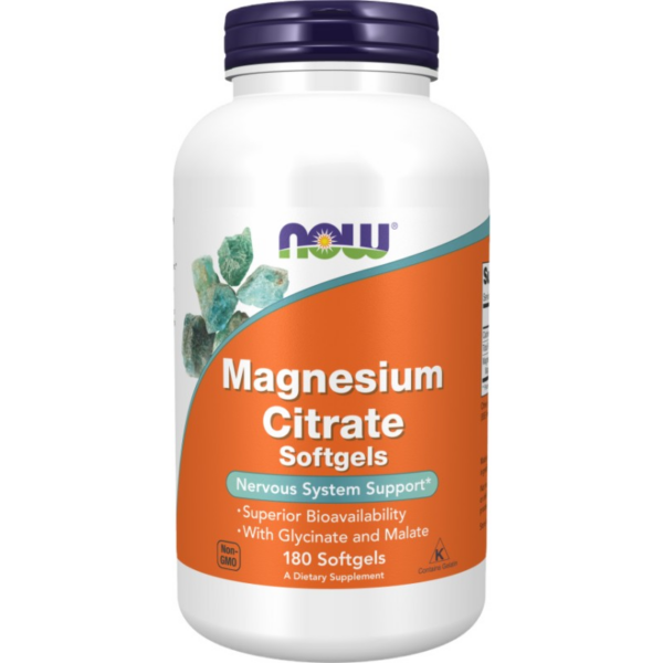 Magnesium Citrate Softgels NOW Foods - 180 Гел капсули, 60 Дози Magnesium Citrate Softgels NOW Foods - 180 Гел капсули, 60 Дози