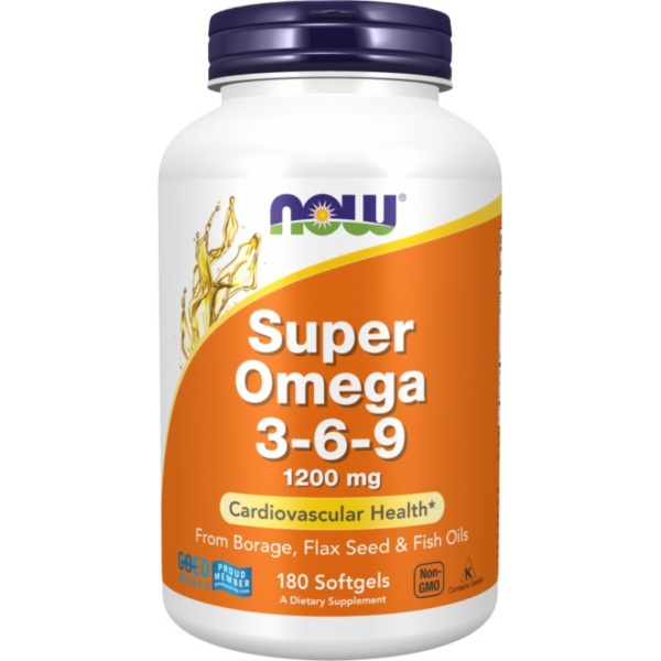 Super Omega 3-6-9 1200 mg NOW Foods - 180 Гел капсули, 90 Дози Super Omega 3-6-9 1200 mg NOW Foods - 180 Гел капсули, 90 Дози