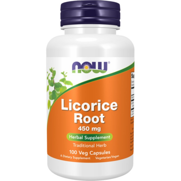 Licorice Root 450 mg NOW Foods - 100 капсули Licorice Root 450 mg NOW Foods - 100 капсули