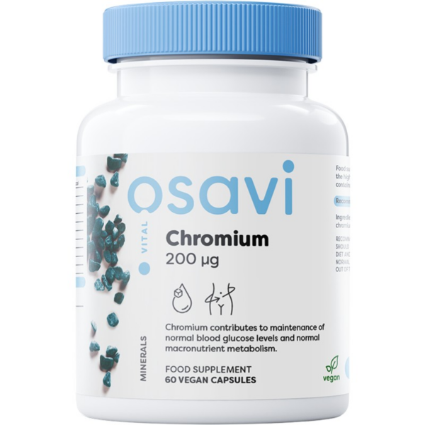 Chromium Picolinate 200 mcg Osavi - 60 капсули, 60 Дози Chromium Picolinate 200 mcg Osavi - 60 капсули, 60 Дози