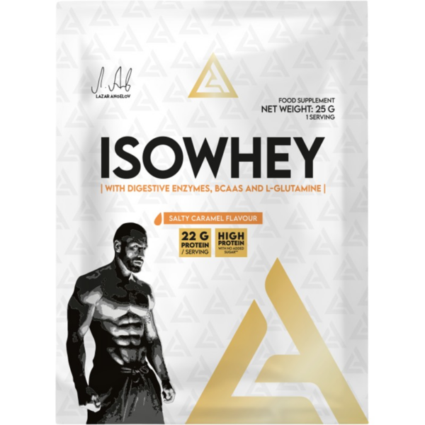 IsoWhey | Whey Protein Isolate with Digestive Enzymes, BCAA & Glutamine Lazar Angelov Nutrition - 25 грама, 1 Доза IsoWhey | Whey Protein Isolate with Digestive Enzymes, BCAA & Glutamine Lazar Angelov Nutrition - 25 грама, 1 Доза