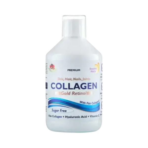 Fish Collagen 12500 mg Gold Retinol Swedish Nutra - 500 мл, 20 Дози Fish Collagen 12500 mg Gold Retinol Swedish Nutra - 500 мл, 20 Дози