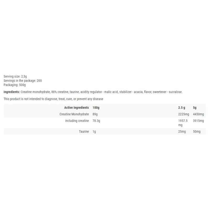 Creatine Monohydrate Powder Hero.Lab - 500 грама, 100 Дози снимка 1 - HealthMall