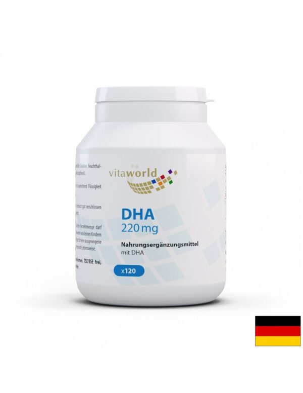 Докозахексаенова киселина / DHA 220 mg Vita World - 120 софтгел капсули Докозахексаенова киселина / DHA 220 mg Vita World - 120 софтгел капсули