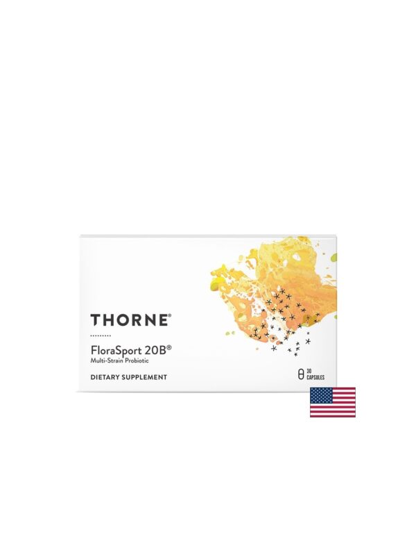 Пробиотик FloraSport 20B® рд. активни пробиотици с удължено освобождаване 20 мл Thorne - 30 капсули Пробиотик FloraSport 20B® рд. активни пробиотици с удължено освобождаване 20 мл Thorne - 30 капсули