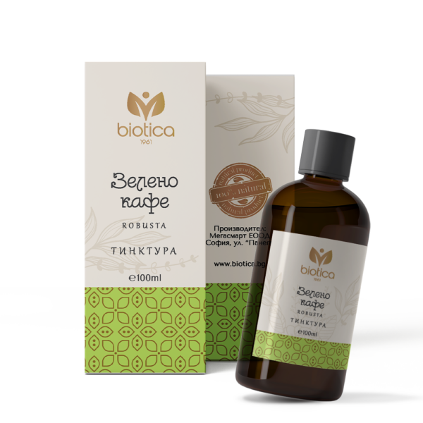 Зелено кафе 100ml Тинктура - Biotica 1961 Зелено кафе 100ml Тинктура - Biotica 1961