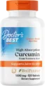 High Absorption Curcumin 1000 mg | With C3 Complex & BioPerine Doctor's Best - 120 Таблетки, 120 Дози High Absorption Curcumin 1000 mg | With C3 Complex & BioPerine Doctor's Best - 120 Таблетки, 120 Дози