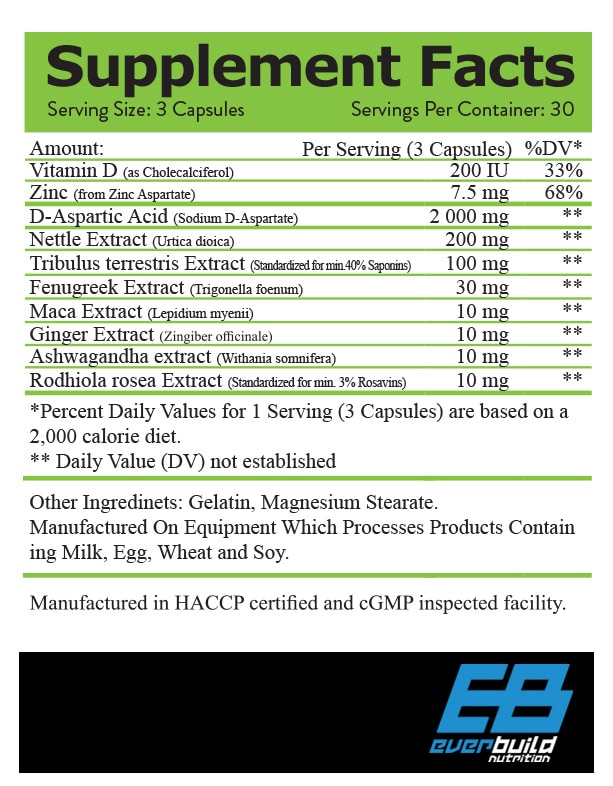 High Test Build EVERBUILD Test Build / 90 Caps ️ Супер Цена ️ HealthMall.bg