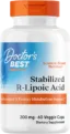 BEST R-Lipoic Acid / Stabilized NA-R-ALA 200 mg Doctor's Best - 60 капсули, 60 Дози BEST R-Lipoic Acid / Stabilized NA-R-ALA 200 mg Doctor's Best - 60 капсули, 60 Дози