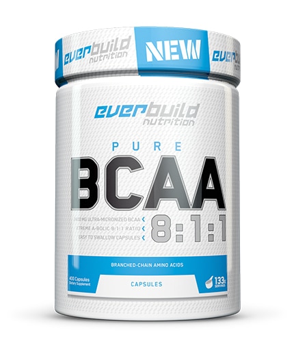 EVERBUILD BCAA 8:1:1 800 mg / 400 Caps EVERBUILD BCAA 8:1:1 800 mg / 400 Caps