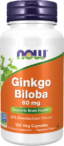 Ginkgo Biloba 60 mg NOW Foods - 120 капсули, 120 Дози Ginkgo Biloba 60 mg NOW Foods - 120 капсули, 120 Дози