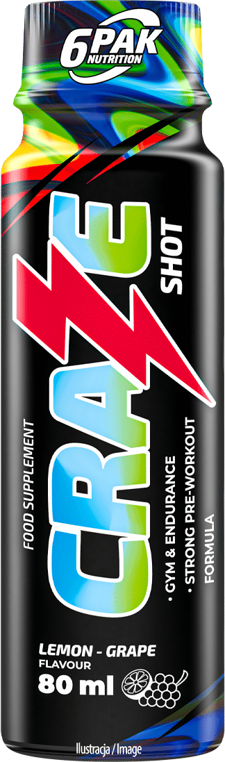 Craze Shot 6PAK Nutrition - 80 мл, 2 Дози Craze Shot 6PAK Nutrition - 80 мл, 2 Дози
