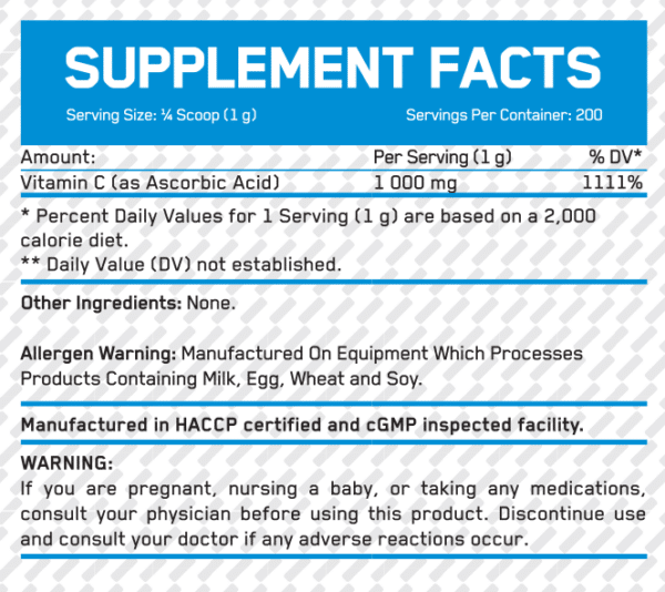 EVERBUILD Vitamin C Powder снимка 1 - HealthMall