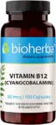 Vitamin B-12 50 mcg | Cyanocobalamin Bioherba - 100 капсули, 100 Дози Vitamin B-12 50 mcg | Cyanocobalamin Bioherba - 100 капсули, 100 Дози
