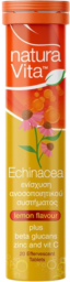 Echinacea plus Beta Glucans, Zinc & Vitamin C Natura Vita - 20 ефервесцентни таблетки, 20 Дози Echinacea plus Beta Glucans, Zinc & Vitamin C Natura Vita - 20 ефервесцентни таблетки, 20 Дози