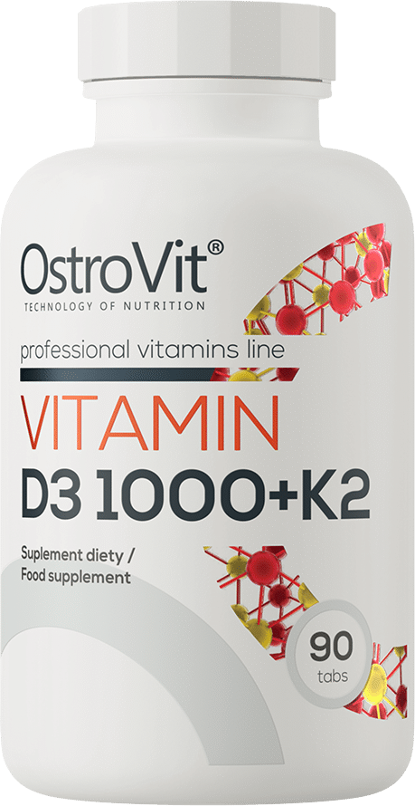 Vitamin D3 1000 IU + K2 50 mcg OstroVit - 90 Таблетки, 90 Дози Vitamin D3 1000 IU + K2 50 mcg OstroVit - 90 Таблетки, 90 Дози