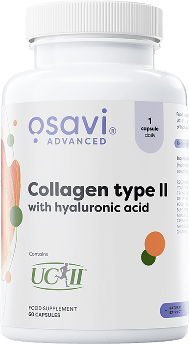 Collagen Type II with Hyaluronic Acid Osavi - 60 капсули, 60 Дози Collagen Type II with Hyaluronic Acid Osavi - 60 капсули, 60 Дози