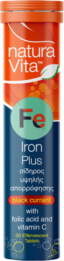 Iron plus Folic Acid & Vitamin C Natura Vita - 20 ефервесцентни таблетки, 20 Дози Iron plus Folic Acid & Vitamin C Natura Vita - 20 ефервесцентни таблетки, 20 Дози