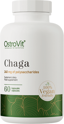 Chaga 600 mg | Vege OstroVit - 60 капсули, 60 Дози Chaga 600 mg | Vege OstroVit - 60 капсули, 60 Дози