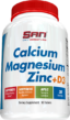 Calcium Magnesium Zinc + D3 SAN - 90 Таблетки, 30 Дози Calcium Magnesium Zinc + D3 SAN - 90 Таблетки, 30 Дози