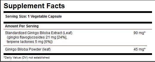 Ginkgo Biloba Leaf Extract Solgar - 60 капсули, 60 Дози снимка 1 - HealthMall Ginkgo Biloba Leaf Extract Solgar - 60 капсули, 60 Дози снимка 1 - HealthMall